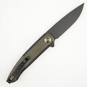 Нож WE Knife Smooth Sentinel, 20CV, Titanium Black/Micarta Green - складной туристические ножи из стали Нож WE Knife Smooth Sentinel, 20CV, Titanium Black/Micarta Green - складной туристические ножи из стали